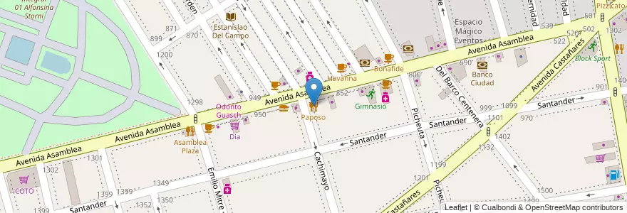 Mapa de ubicacion de Paposo, Parque Chacabuco en アルゼンチン, Ciudad Autónoma De Buenos Aires, Comuna 7, ブエノスアイレス.