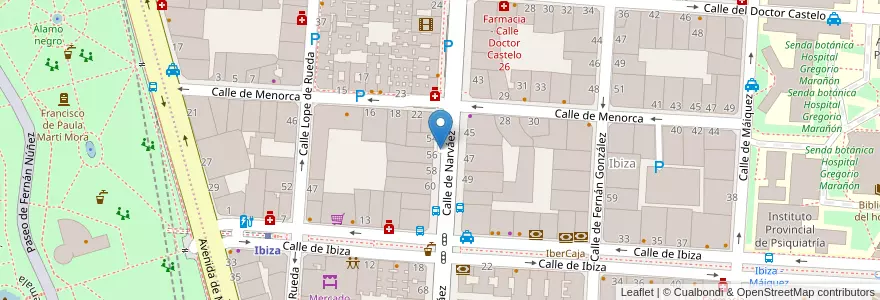Mapa de ubicacion de P.A.R. Menorca en إسبانيا, منطقة مدريد, منطقة مدريد, Área Metropolitana De Madrid Y Corredor Del Henares, مدريد.