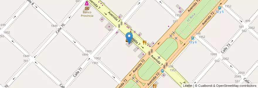Mapa de ubicacion de Parabirisas 7, Casco Urbano en Arjantin, Buenos Aires, Partido De La Plata, La Plata.