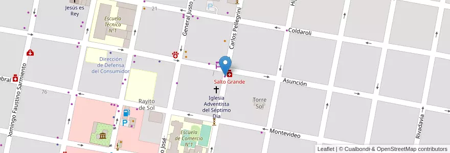 Mapa de ubicacion de Parada Barrabas en الأرجنتين, إنتري ريوس, Departamento Concordia, Distrito Suburbios, Concordia, Concordia.