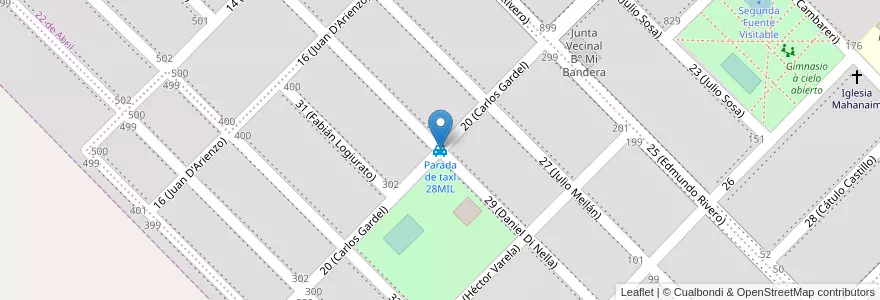 Mapa de ubicacion de Parada de taxi 28MIL en الأرجنتين, ريو نيغرو, Departamento Adolfo Alsina, Viedma.