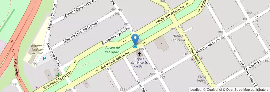 Mapa de ubicacion de PARADA DE TAXI 28MIL en الأرجنتين, ريو نيغرو, Departamento Adolfo Alsina, Viedma, Viedma.