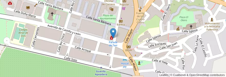 Mapa de ubicacion de Parada de Taxi en İspanya, Castilla Y León, Palencia, Guardo, Guardo.