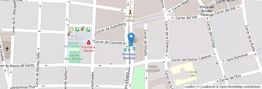 Mapa de ubicacion de Parada de Taxis en Spanje, Catalonië, Barcelona, Vallès Occidental, Terrassa.