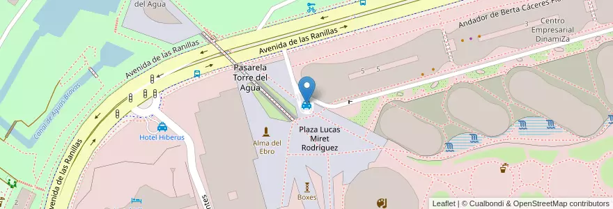 Mapa de ubicacion de Parada de taxis Expo en スペイン, アラゴン州, サラゴサ, Zaragoza, サラゴサ.