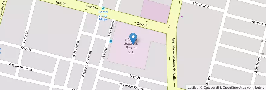 Mapa de ubicacion de Parada Empresa Recreo S.A. en الأرجنتين, سانتا في, إدارة العاصمة, سانتا في العاصمة, سانتا في.