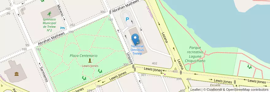 Mapa de ubicacion de Parada Libre en 阿根廷, Chubut, Trelew, Departamento Rawson.
