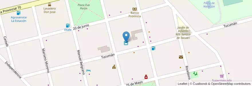 Mapa de ubicacion de Parada Linea "Caballito Criollo" en Argentina, Provincia Di Buenos Aires, Partido De Lincoln.