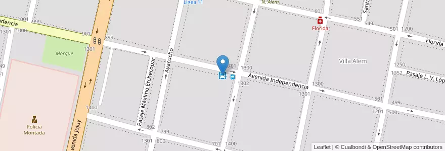 Mapa de ubicacion de Parada Linea Nº 19 en Аргентина, Тукуман, San Miguel De Tucumán, Departamento Capital, San Miguel De Tucumán.