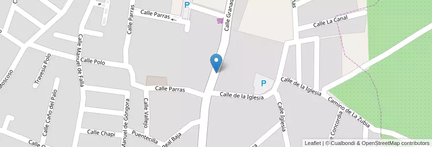 Mapa de ubicacion de parada_ogijares en スペイン, アンダルシア州, Granada, Comarca De La Vega De Granada, Ogíjares.