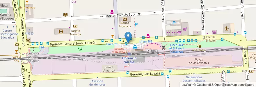Mapa de ubicacion de Paradas de Mircos en Argentina, Provincia Di Buenos Aires, Partido De Florencio Varela, Florencio Varela.