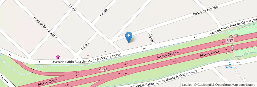 Mapa de ubicacion de Paradise en アルゼンチン, ブエノスアイレス州, Partido De Moreno, Paso Del Rey.