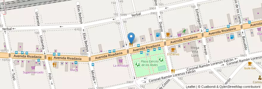 Mapa de ubicacion de Parador 40, Villa Luro en الأرجنتين, Ciudad Autónoma De Buenos Aires, Comuna 9, Buenos Aires, Comuna 10.