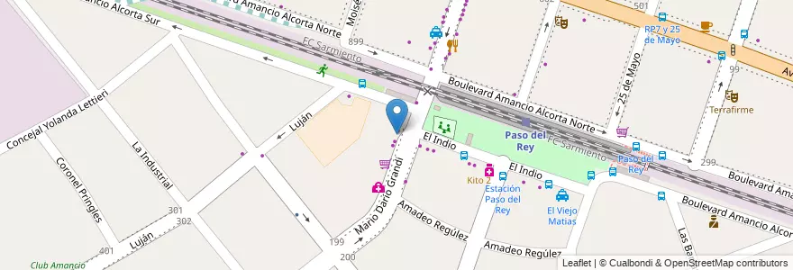 Mapa de ubicacion de Parador Arena en Arjantin, Buenos Aires, Partido De Moreno, Partido De Merlo, Merlo.
