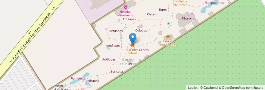 Mapa de ubicacion de Parador Cebras en 阿根廷, 布宜诺斯艾利斯省, Partido De Escobar, Belén De Escobar.