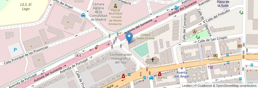 Mapa de ubicacion de Parador de Bayona en Spanien, Autonome Gemeinschaft Madrid, Autonome Gemeinschaft Madrid, Área Metropolitana De Madrid Y Corredor Del Henares, Madrid.