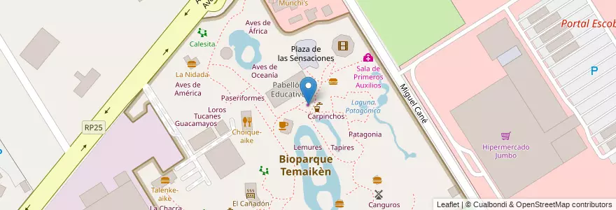 Mapa de ubicacion de Parador Los Tilos en Arjantin, Buenos Aires, Partido De Escobar, Belén De Escobar.