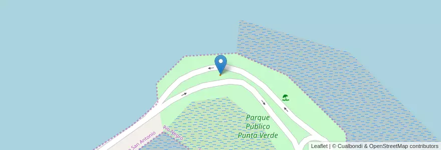 Mapa de ubicacion de Parador Punta Verde en Arjantin, Río Negro, Departamento San Antonio, San Antonio Oeste.