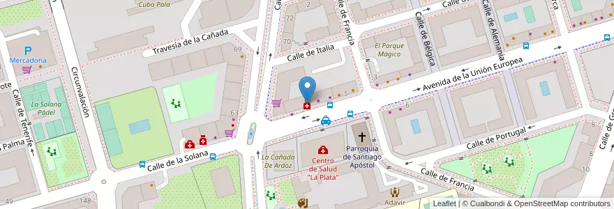 Mapa de ubicacion de Parafarmacia Herbolario en Spain, Community Of Madrid, Community Of Madrid, Área Metropolitana De Madrid Y Corredor Del Henares, Torrejón De Ardoz.