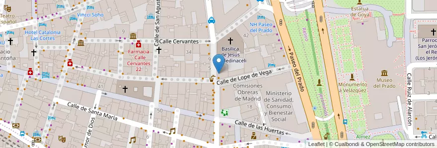 Mapa de ubicacion de Parafarmacia, herbolario en Espanha, Comunidade De Madrid, Comunidade De Madrid, Área Metropolitana De Madrid Y Corredor Del Henares, Madrid.