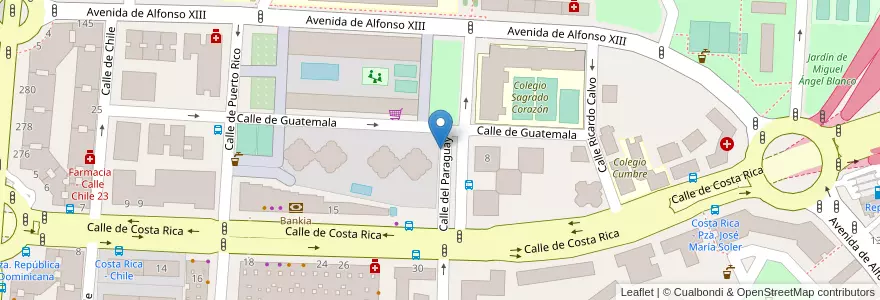 Mapa de ubicacion de PARAGUAY, CALLE, DE,5 en Espanha, Comunidade De Madrid, Comunidade De Madrid, Área Metropolitana De Madrid Y Corredor Del Henares, Madrid.