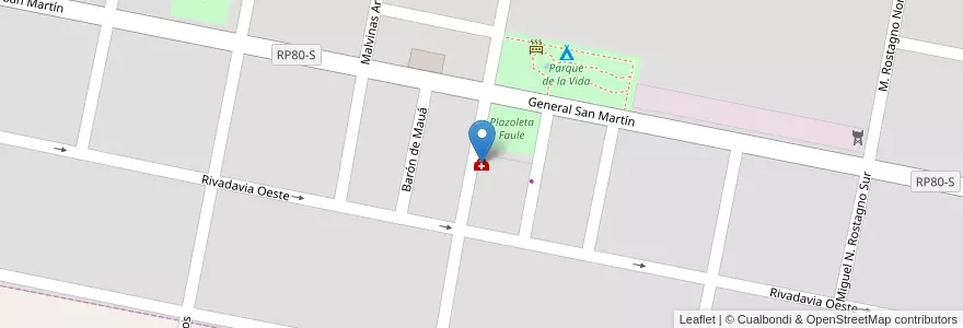 Mapa de ubicacion de Paramédico Casa Flia Saucedo-Coria en 阿根廷, Santa Fe, Departamento Castellanos, Municipio De Humberto Primo, Humberto Primo.