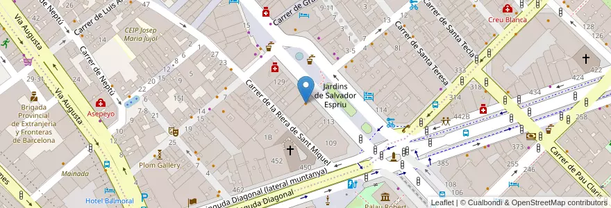 Mapa de ubicacion de Parco en Spain, Catalonia, Barcelona, Barcelonès, Barcelona.