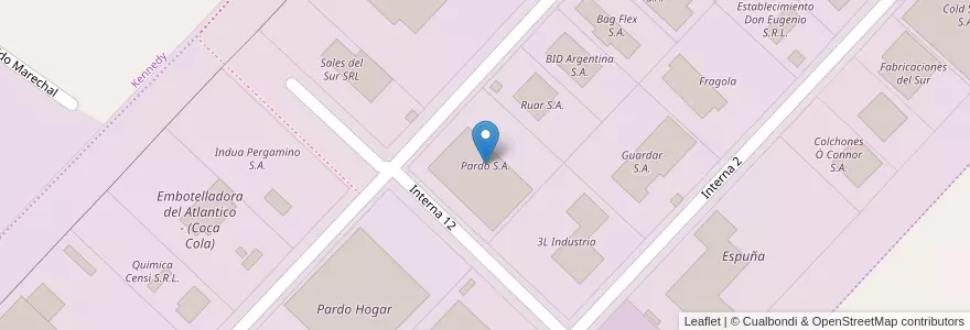 Mapa de ubicacion de Pardo S.A. en Argentina, Provincia Di Buenos Aires, Partido De Pergamino.