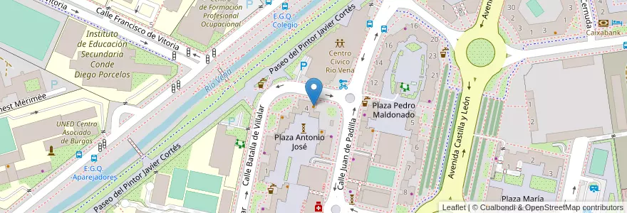 Mapa de ubicacion de Pardo en スペイン, カスティーリャ・イ・レオン州, Burgos, Alfoz De Burgos, Burgos.