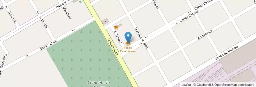 Mapa de ubicacion de Parilla Don Lucero en Argentinien, Provinz Buenos Aires, Partido De San Fernando, Victoria.