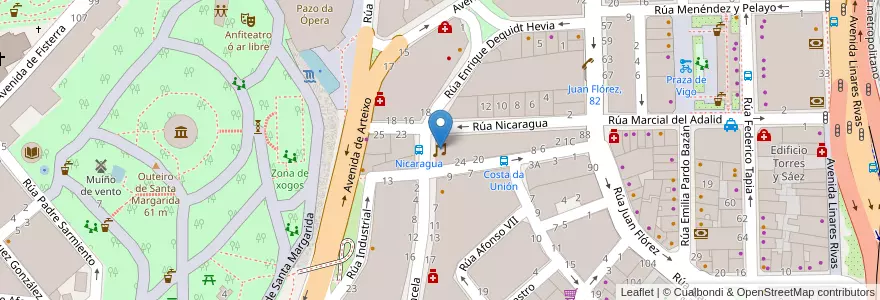 Mapa de ubicacion de París 2 en Espanha, Galiza, A Corunha, A Coruña, A Corunha.