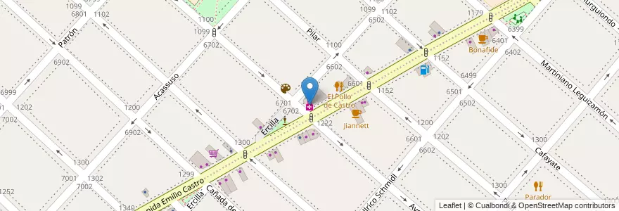 Mapa de ubicacion de Paris, Liniers en الأرجنتين, Ciudad Autónoma De Buenos Aires, Comuna 9, Buenos Aires.