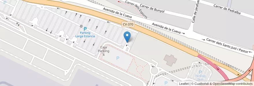 Mapa de ubicacion de Parking 5 Abonados en إسبانيا, منطقة بلنسية, فالنسيا, L'Horta Oest, Manises.