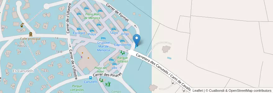 Mapa de ubicacion de Parking en Испания, Балеарские Острова, España (Mar Territorial), Menorca, Балеарские Острова, Maó.