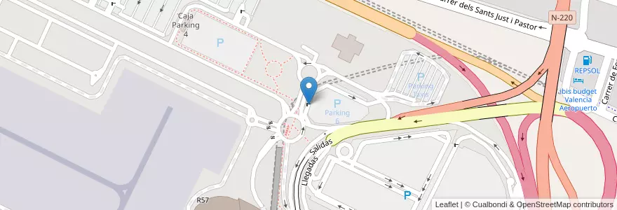 Mapa de ubicacion de Parking 6 en España, Comunitat Valenciana, València / Valencia, L'Horta Oest, Manises.