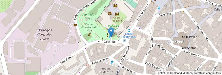 Mapa de ubicacion de Parking Alameda Vieja en Espanha, Andaluzia, Cádiz, Campiña De Jerez, Jerez De La Frontera.