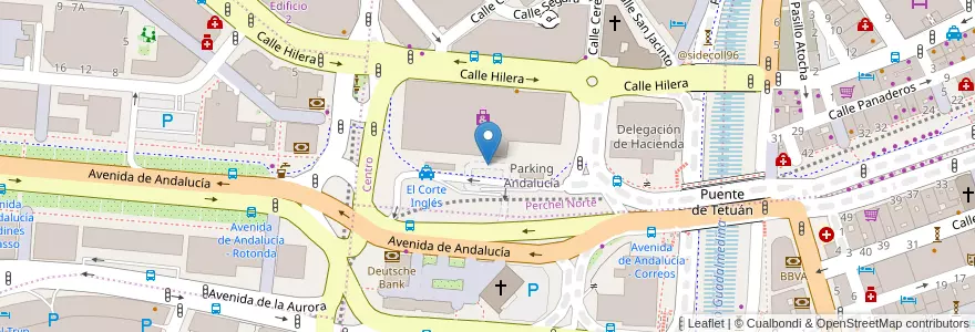Mapa de ubicacion de Parking Andalucía en 스페인, Andalucía, Málaga, Málaga-Costa Del Sol, Málaga.