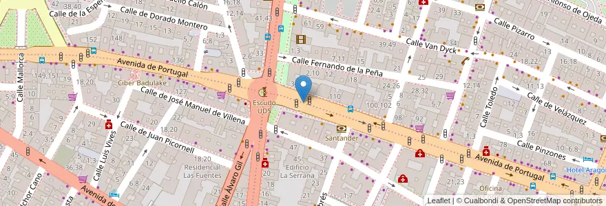 Mapa de ubicacion de Parking Avenida de Portugal en إسبانيا, قشتالة وليون, شلمنقة, دائرة شلمنقة, شلمنقة.