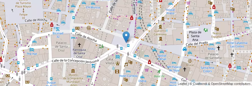 Mapa de ubicacion de Parking Benavente en Испания, Мадрид, Мадрид, Área Metropolitana De Madrid Y Corredor Del Henares, Мадрид.
