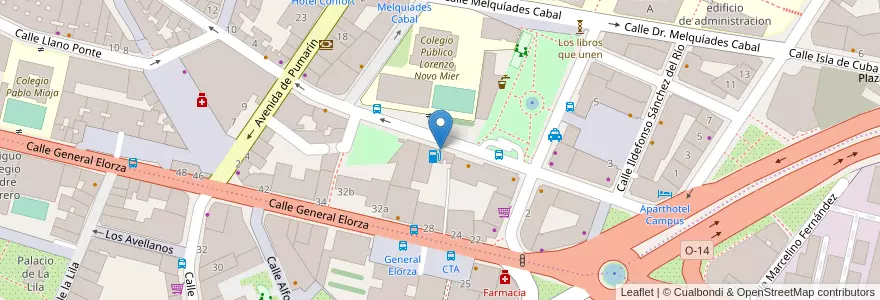 Mapa de ubicacion de Parking Campa en 스페인, 아스투리아스, 아스투리아스, Oviedo.