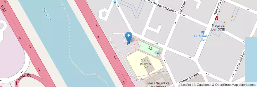 Mapa de ubicacion de Parking Carrer Santa Cecilia en España, Comunitat Valenciana, València / Valencia, L'Horta Oest, Mislata.