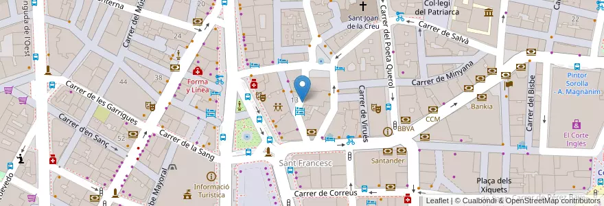Mapa de ubicacion de Parking Centro en Spanien, Valencianische Gemeinschaft, Valencia, Comarca De València, Valencia.