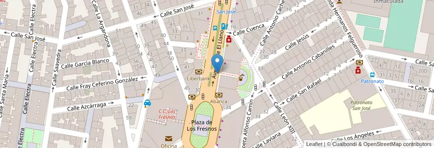 Mapa de ubicacion de Parking Centro Comercial Los Fresnos en 스페인, 아스투리아스, 아스투리아스, Gijón/Xixón.
