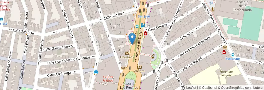 Mapa de ubicacion de Parking Centro Comercial Los Fresnos en Spanien, Asturien, Asturien, Gijón/Xixón.
