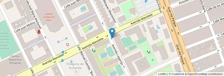Mapa de ubicacion de Parking Centro Comercial Zoco en スペイン, アンダルシア州, コルドバ, コルドバ.