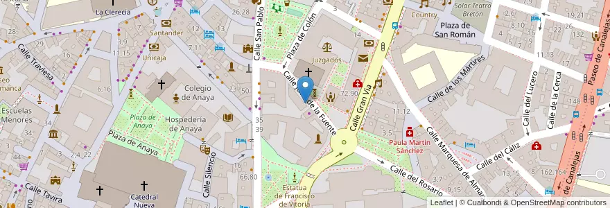 Mapa de ubicacion de Parking Colón en Spain, Castile And León, Salamanca, Campo De Salamanca, Salamanca.