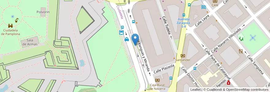 Mapa de ubicacion de Parking de la Estación de Autobuses en スペイン, ナバーラ州, ナバーラ州, パンプローナ.