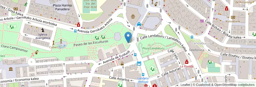Mapa de ubicacion de Parking de los Juzgados en 스페인, Euskadi, Bizkaia, Bilboaldea, Barakaldo.