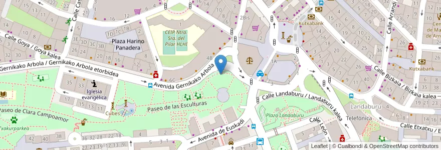Mapa de ubicacion de Parking de los Juzgados en Испания, Страна Басков, Bizkaia, Bilboaldea, Barakaldo.