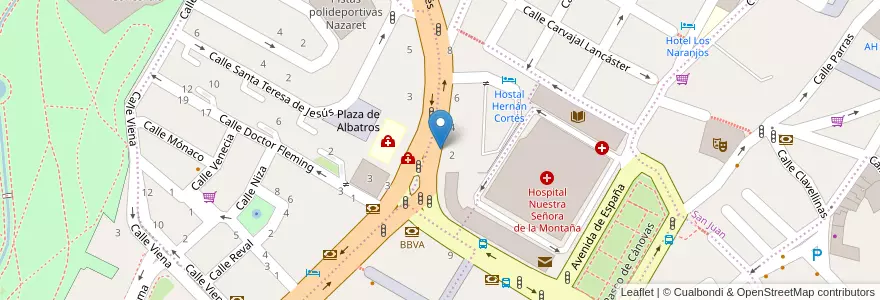 Mapa de ubicacion de Parking de motos en İspanya, Extremadura, Cáceres, Cáceres, Cáceres.